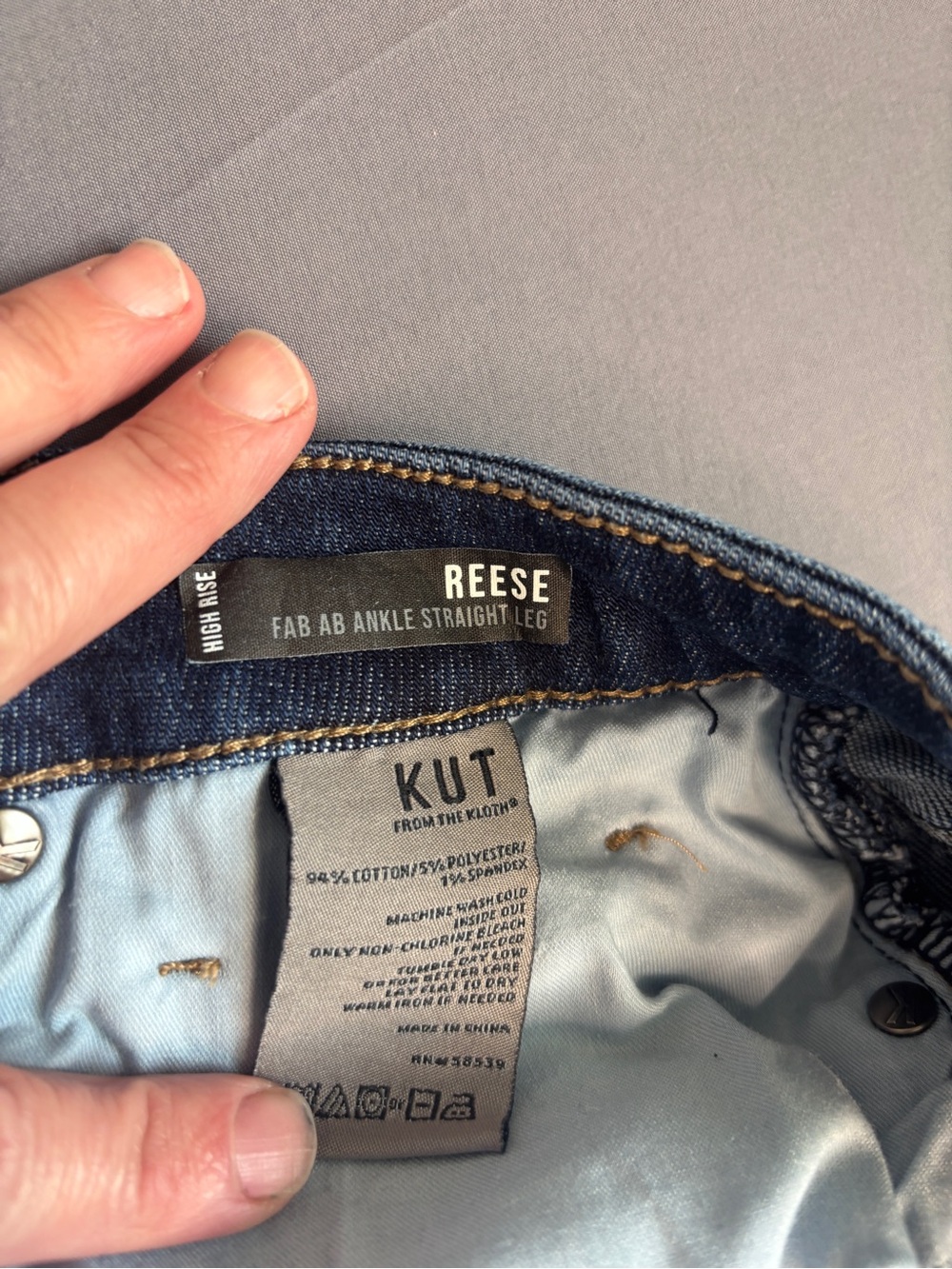 KUT From The Kloth Reese Fab Ab High Rise Straight Leg Jeans Women's 10 30X28 - Picture 8 of 9